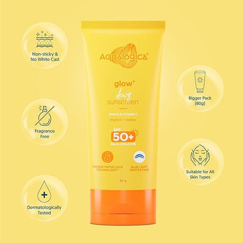 AQUALOGICA Glow+ Dewy Sunscreen 80gms