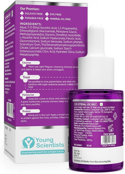The Derma Co Face Serum - 10% Vitamin C with Niacinamide & Hyaluronic Acid, 30ml - Image 7