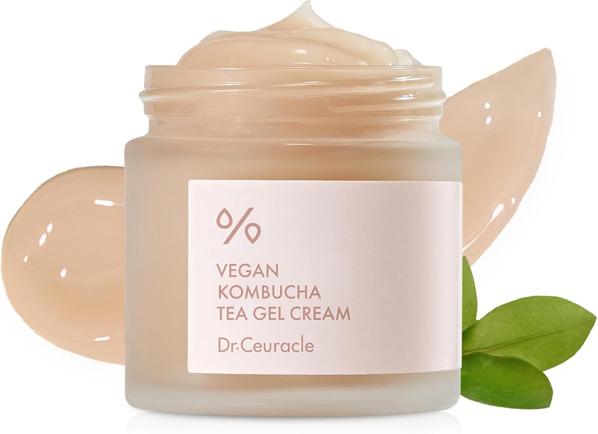 Dr.Ceuracle Vegan Kombucha Tea Gel Cream - Vegan Tea Complex Moisturiser, 75g