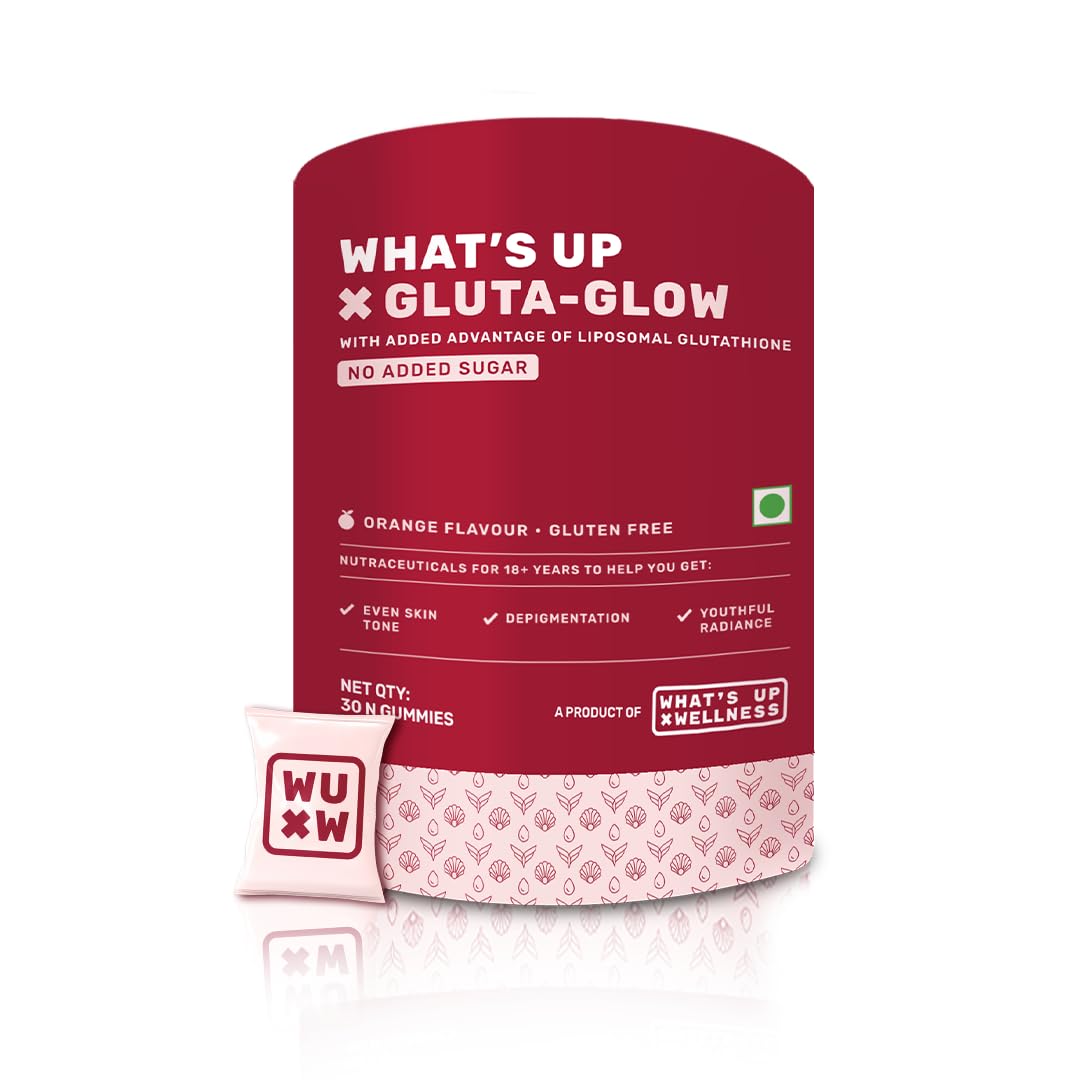 What's Up Gluta-Glow Gummies - No Added Sugar, 30 Day Pack