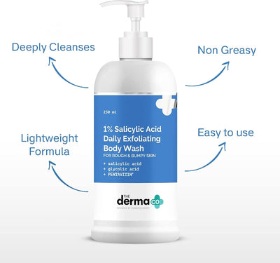 The Derma Co Exfoliating Body Wash - 1% Salicylic Acid & Pentavitin, 250ml - Image 3