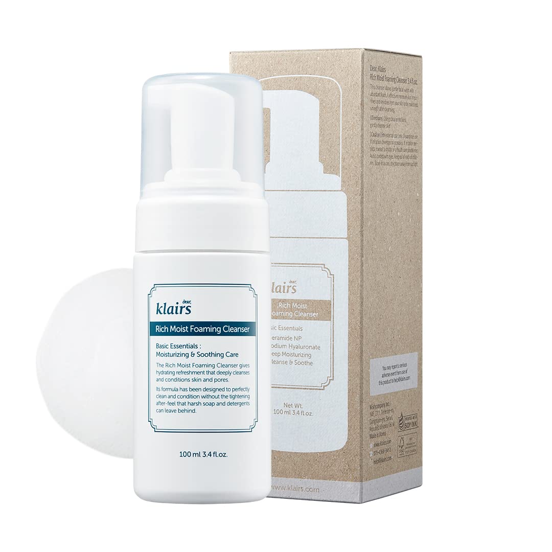 Dear Klairs Rich Moist Foaming Cleanser - Face Cleanser, 100 mL