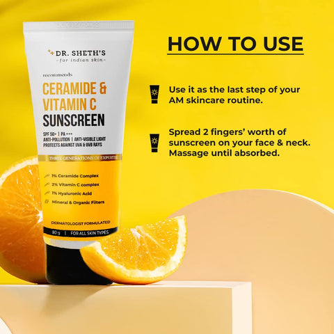 Dr. Sheth's Ceramide & Vitamin C Sunscreen 80 gm