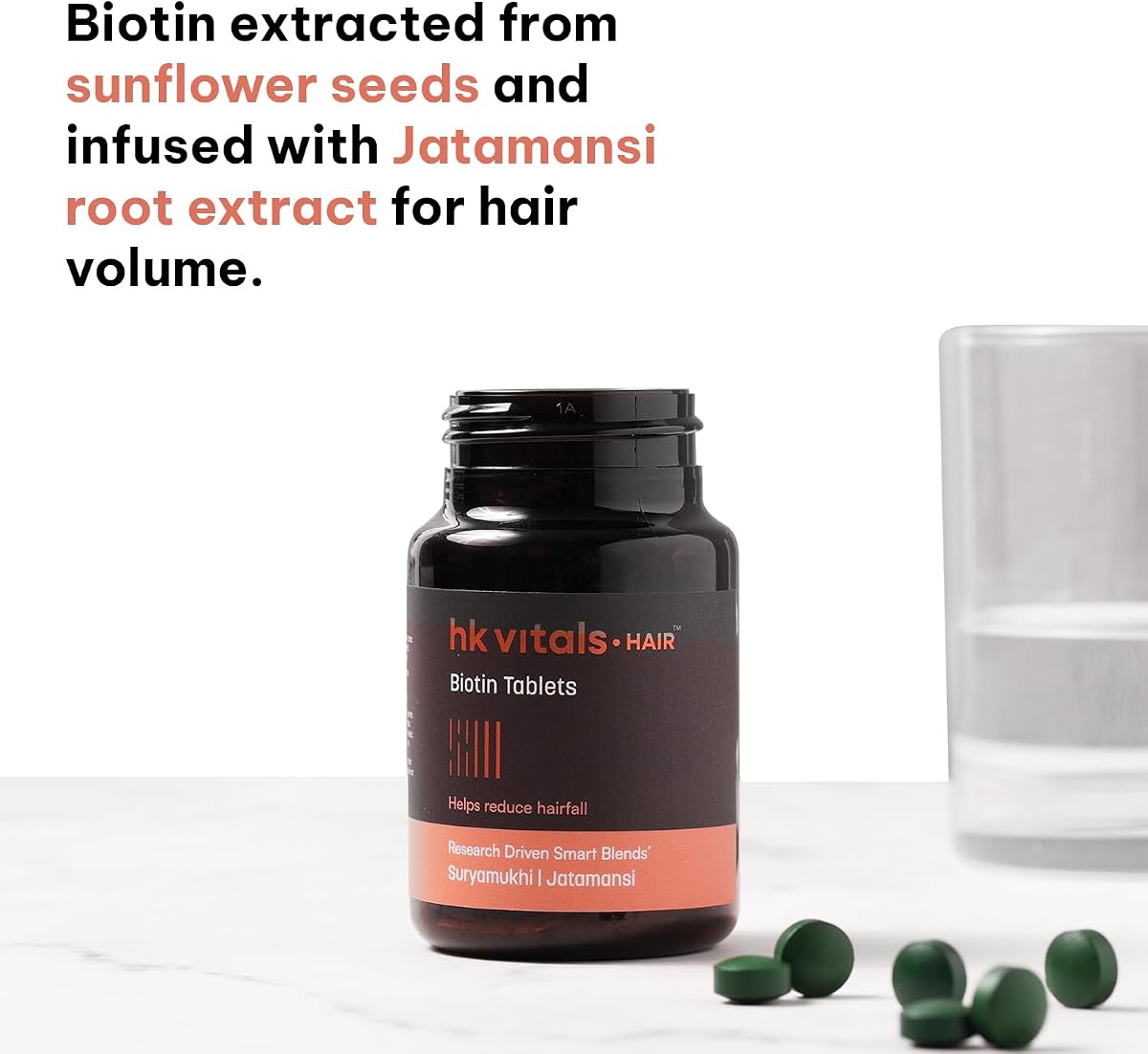 HK Vitals Biotin Tablets - Vitamin B7 Supplement for Hair, Skin & Nails, 90 Count - Image 7