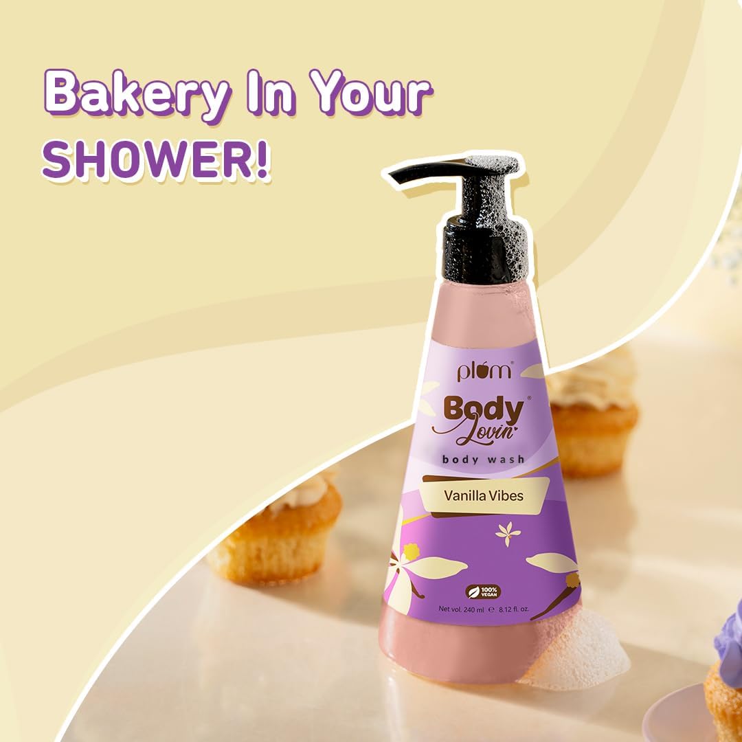 Plum BodyLovin' Vanilla Vibes Body Wash - Sulphate & Paraben Free, 240ml - Image 2