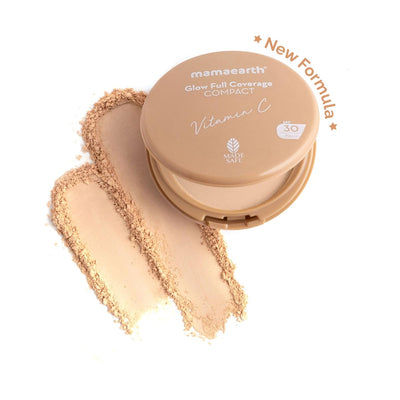 Mamaearth Glow Full Coverage Compact 04 Natural Glow - 9g - Image 2