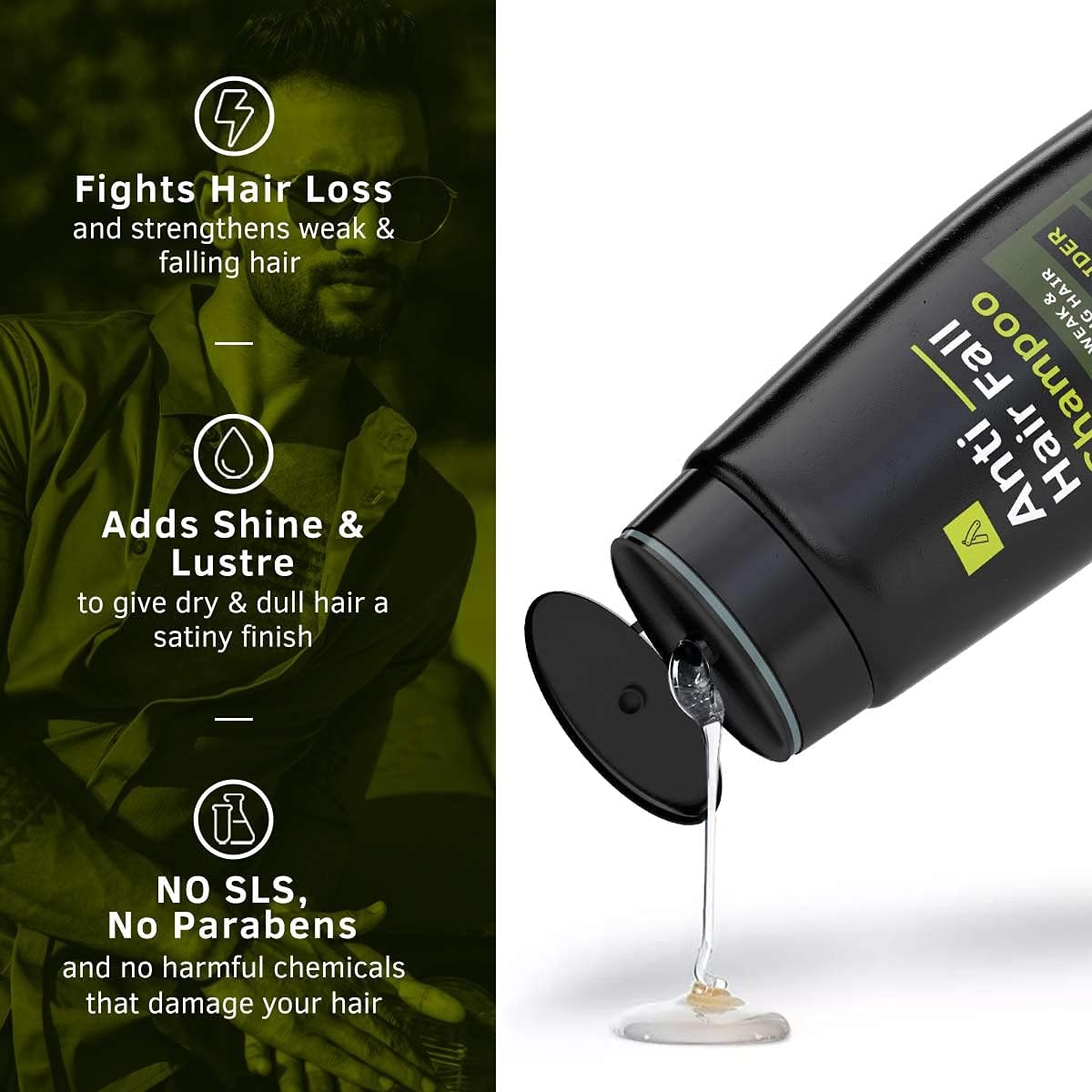 USTRAA Anti-Hair Fall Shampoo APPLE CIDER VINEGAR and GINSENG 250 ml