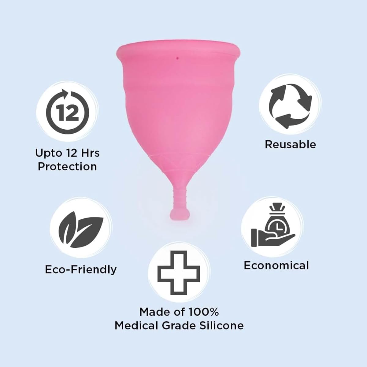 Pee Safe Menstrual Cup - Medical-Grade Silicone, Extra Small, Purple - Image 7