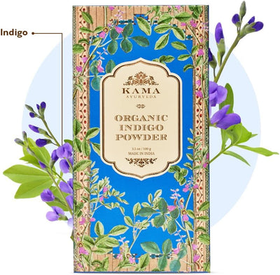 Kama Ayurveda Organic Indigo Hair Colour Powder, 100g - Image 3