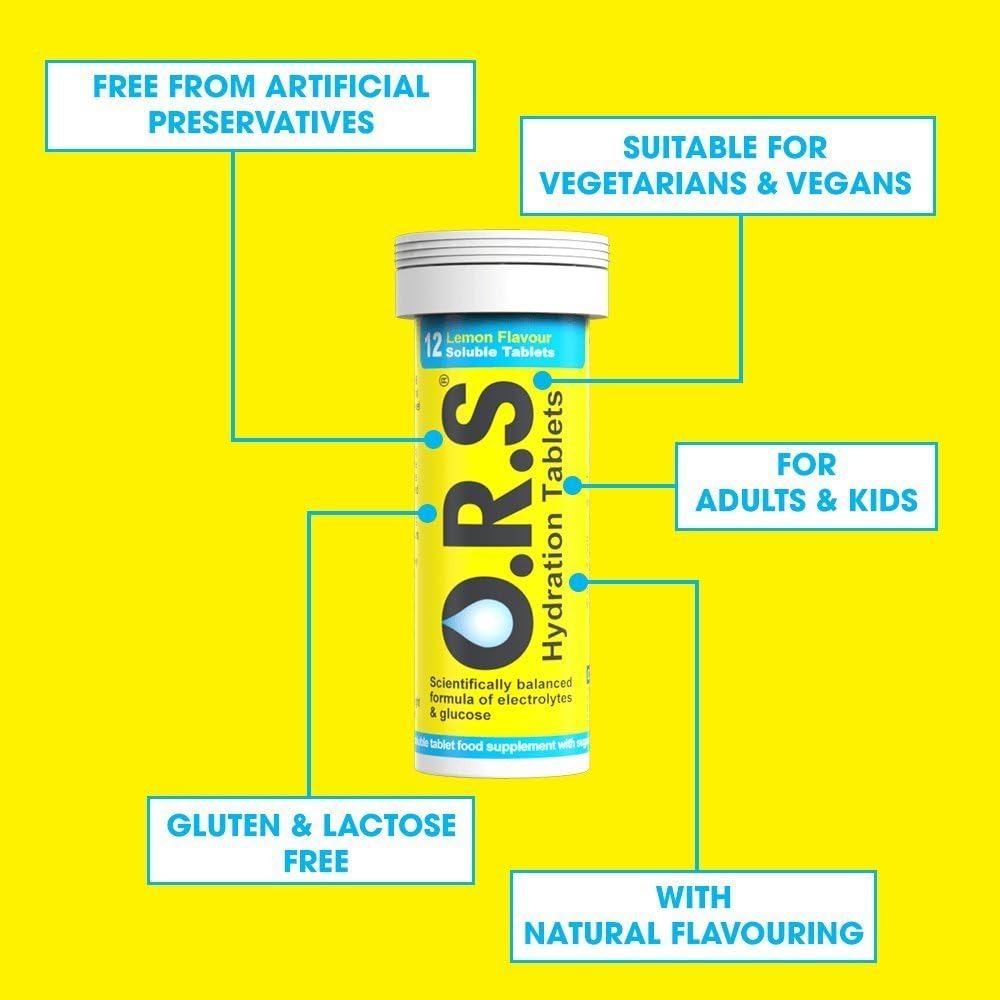 ORS Hydration Tablets - Electrolytes, Lemon & Blackcurrant, 96 Tablets - Image 3