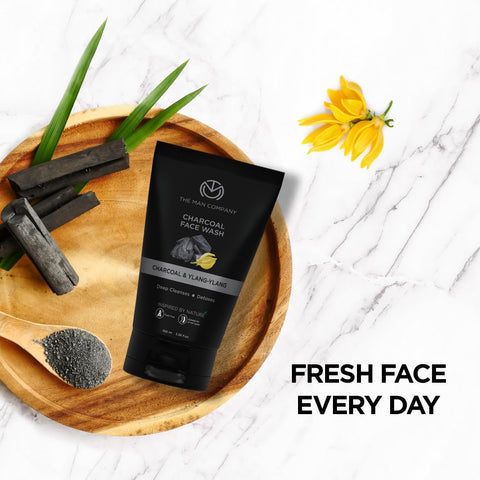The Man Company Charcoal with Ylang Ylang & Argan Essential Oils Face Wash (100 ml)
