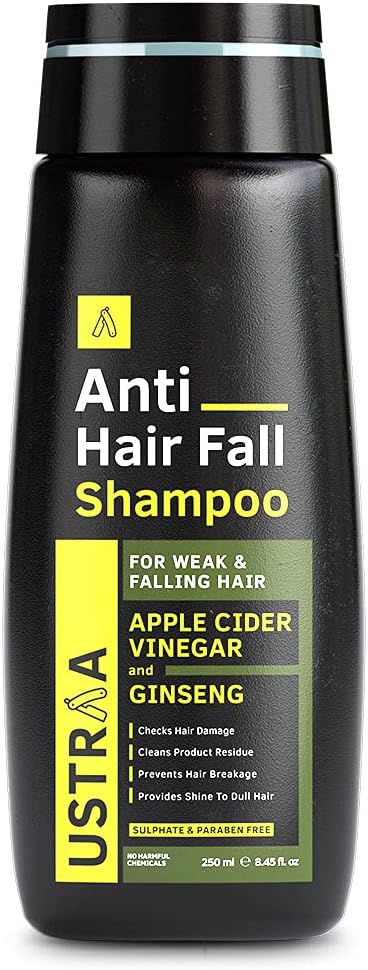 Ustraa Anti-Hair Fall Shampoo with Apple Cider Vinegar & Ginseng - 250ml