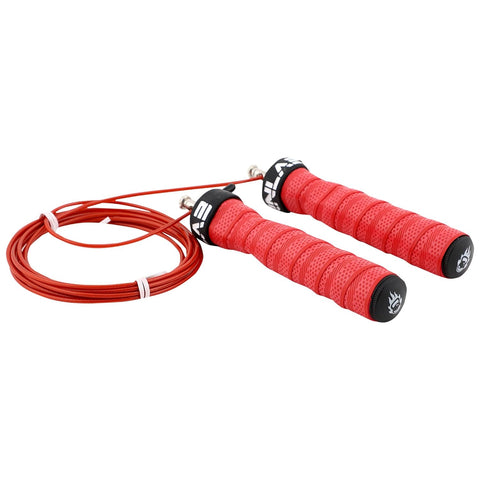 Burnlab Pro Power Plus Weighted Handle Skipping Rope for Men and Women(RED