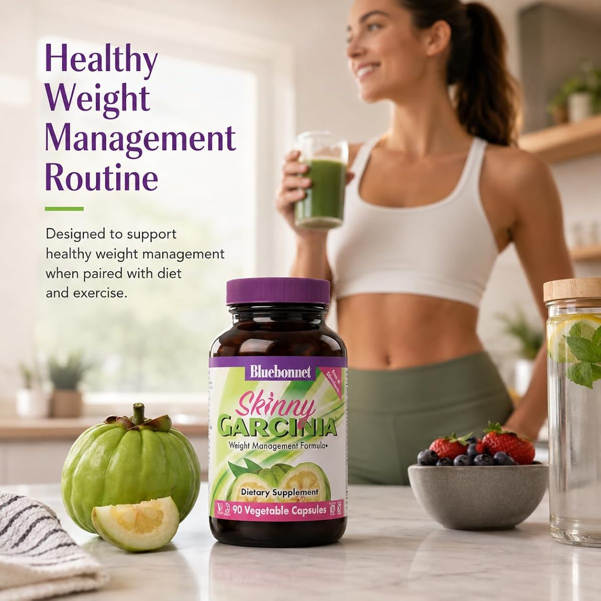 BlueBonnet Skinny Garcinia Weight Management Capsules with Super CitriMax, 90 Veggie Caps - Image 7