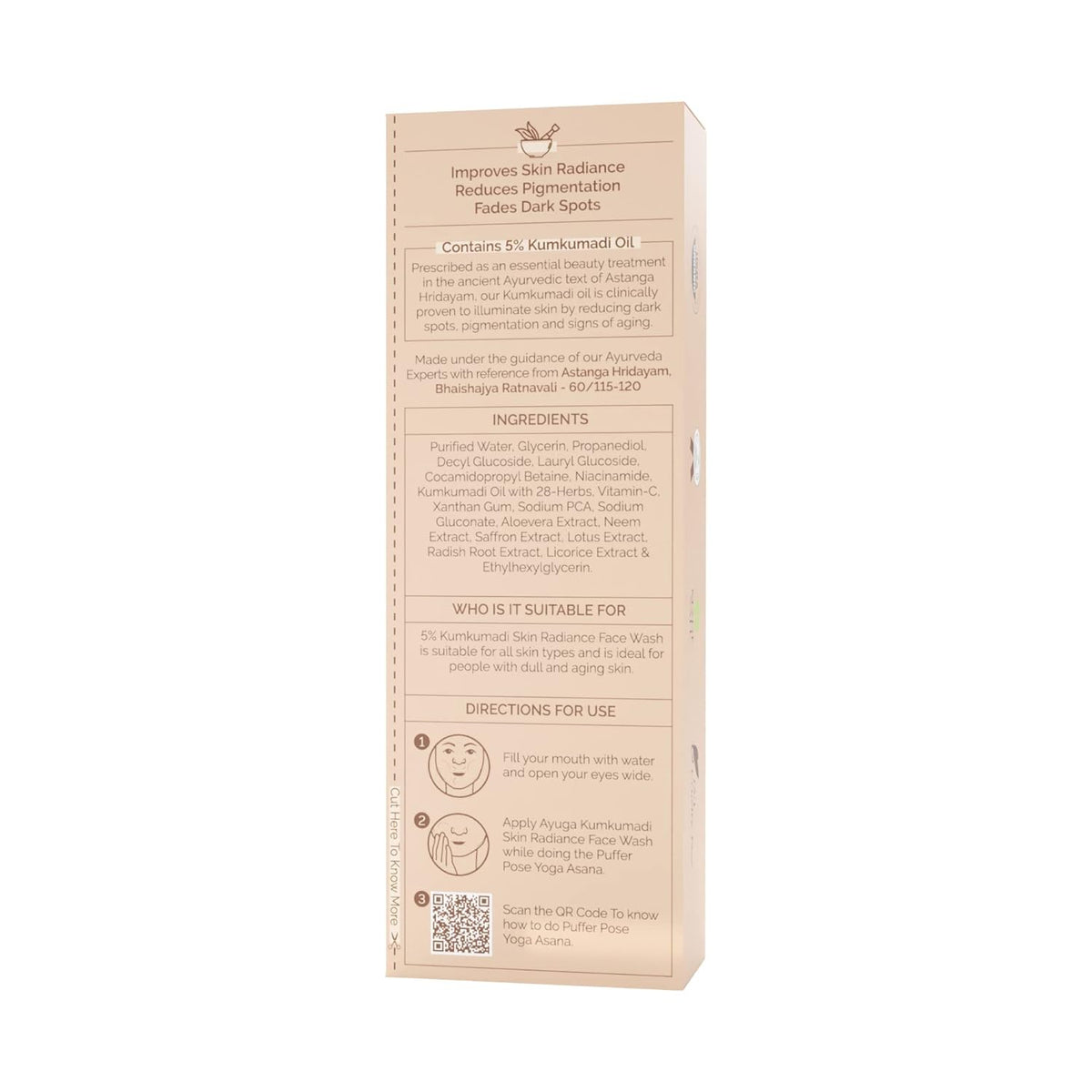 Ayuga Kumkumadi Face Wash - Skin-Nourishing Cleanser - 100ml - Image 2