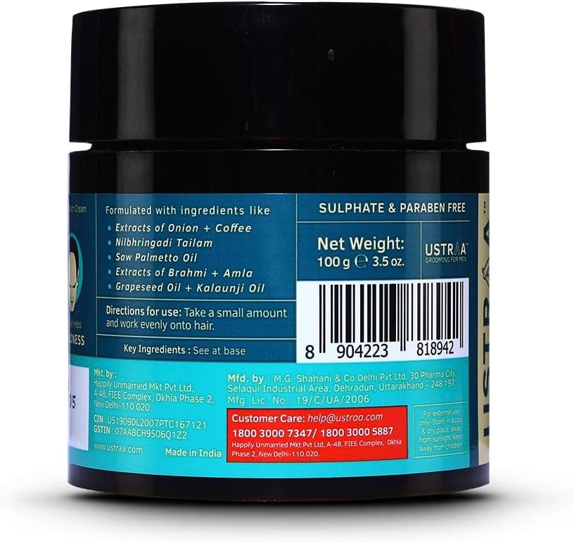 Ustraa Hair Growth Cream for Men - Non-Oily, 18 Natural Ingredients, 100g - Image 8
