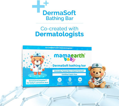 Mamaearth Baby DermaSoft Bathing Bar - SensiCareComplex™, 75g - Image 2