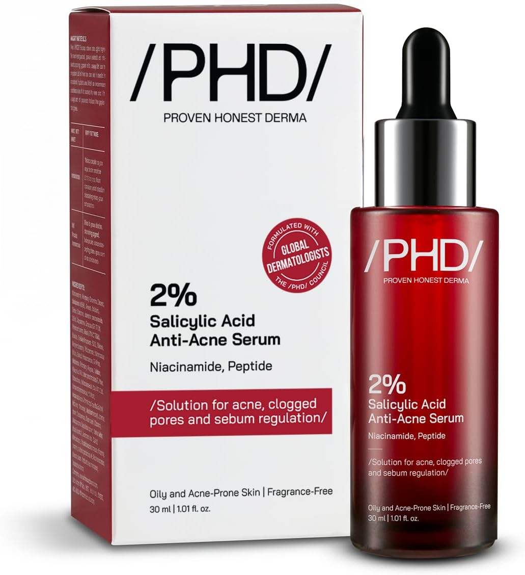 PHD 2% Salicylic Acid Anti-Acne Face Serum with Niacinamide & Peptides - 30ml