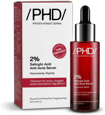 PHD 2% Salicylic Acid Anti-Acne Face Serum with Niacinamide & Peptides - 30ml