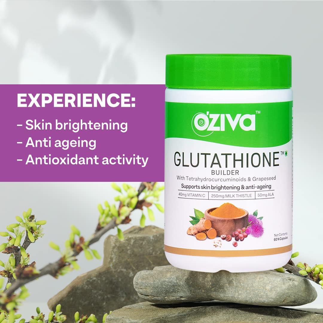 Oziva Plant Based Glutathione Builder - Skin Brightening Capsules, 60 Count - Image 2