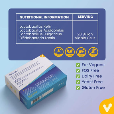 Valeo Probiotic+ - 4 Strains, 20 Billion CFUs - 60 Capsules - Image 2