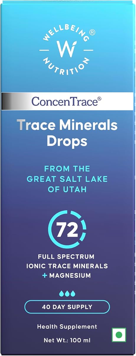Wellbeing Nutrition Trace Minerals Drops - ConcenTrace Full Spectrum, 100 ml