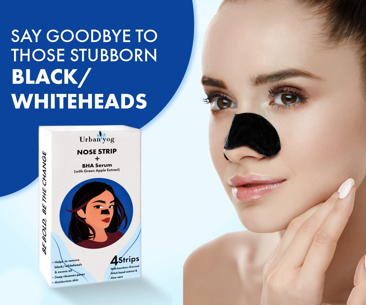UrbanYog Nose Strips & BHA Serum Black/Whitehead Remover, 2-Piece Set - Image 2