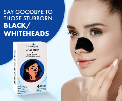 UrbanYog Nose Strips & BHA Serum Black/Whitehead Remover, 2-Piece Set - Image 2