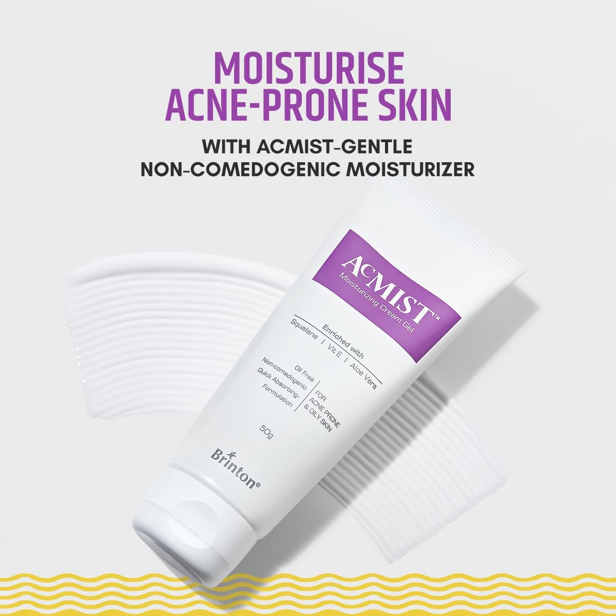 Brinton AcMist Moisturizing Cream Gel - Face Moisturiser, 50g - Image 2
