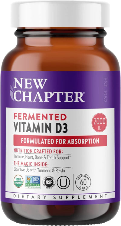 New Chapter Fermented Vitamin D3 - 60 Vegetarian Tablets