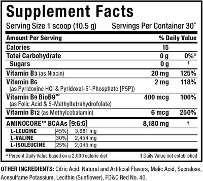 Allmax Nutrition Aminocore BCAA Watermelon - 345g Sports Supplement Powder - Image 7