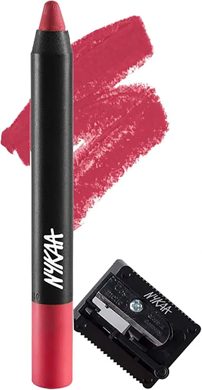 Nykaa Matteilicious Lip Crayon - Pink On Fleek 03 - Colour Cosmetics