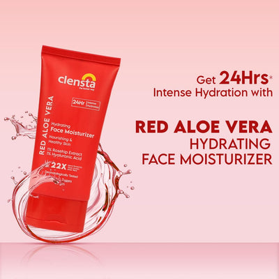 Clensta Face Moisturiser with Red Aloe Vera - Hydrating 80ml - Image 2
