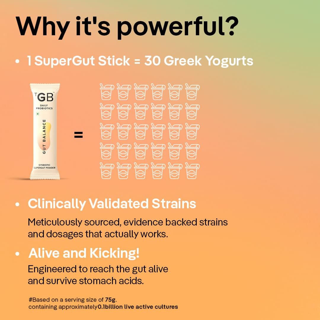 The Good Bug Gut Balance SuperGut Stick - Probiotics, Inulin, Vitamin C - 15 Days Pack - Image 5