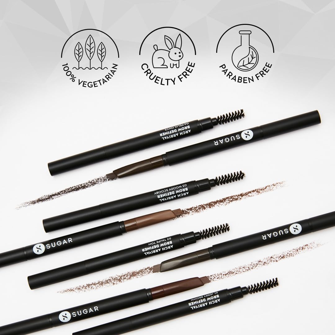 Sugar Cosmetics SUGAR Arch Arrival Brow Definer - 01 Jerry Brown - Brow Pencil 0.35g - Image 7