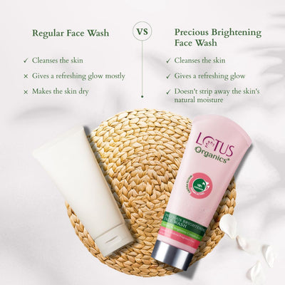Lotus Organics+ Precious Brightening Face Wash, 100g - Image 2
