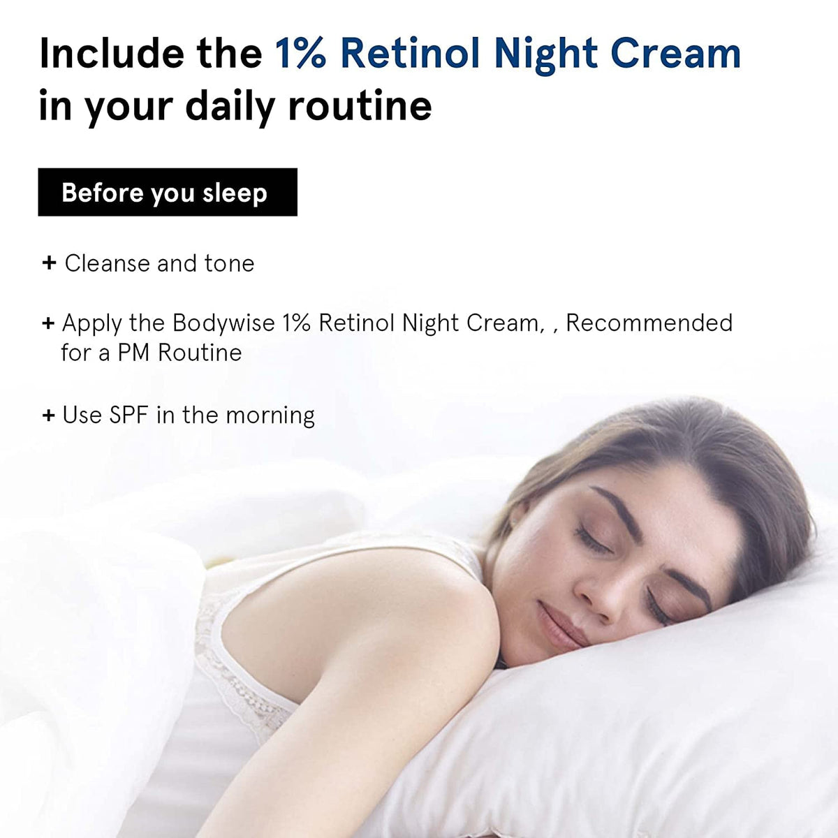 Be Bodywise Retinol Cream 1% - Fast Reduction in Fine Lines, 50g - Image 2