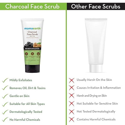 Mamaearth Charcoal Face Scrub - Masks & Exfoliators, 100 ml - Image 5