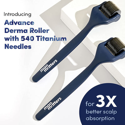 Man Matters Derma Roller with Disinfectant - 540 Micro 0.5mm Titanium Alloy Needles - Image 2