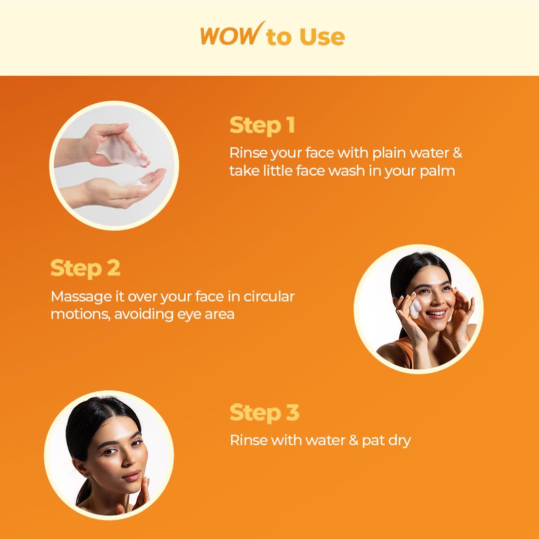 Wow Vitamin C Face Wash - 100ml - Image 5