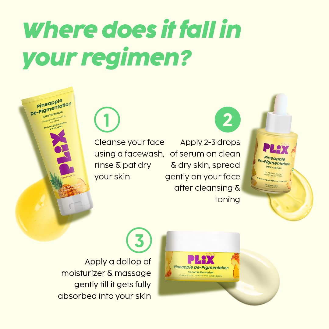 Plix Pineapple De-Pigmentation Dewy Serum - 30ml Face Treatment - Image 3
