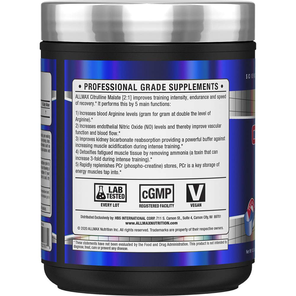 Allmax Essentials Citrulline Malate 2:1, Sports Nutrition Powder, 300g - Image 2