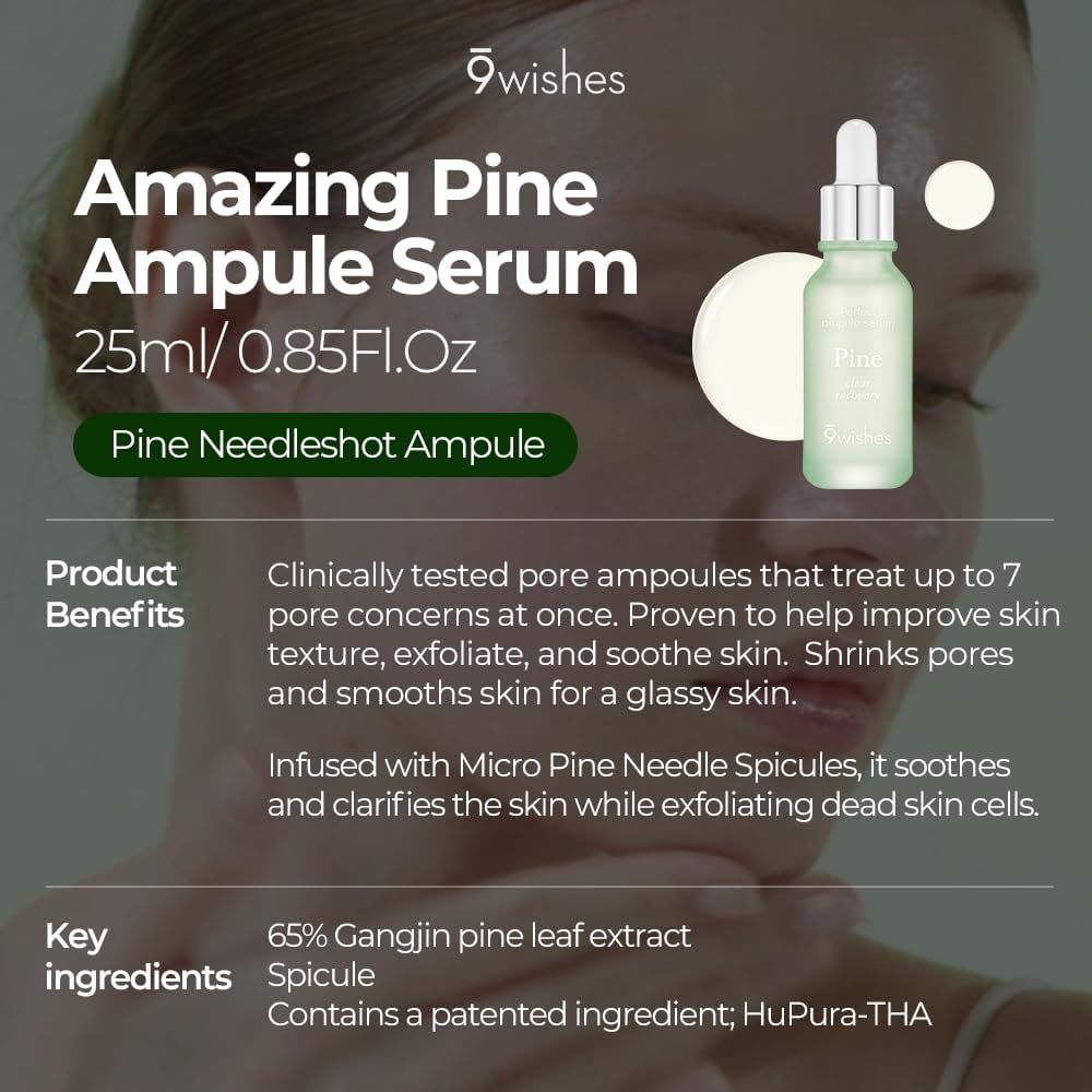 9Wishes Amazing Pore Serum with Pine Needle Spicules - 25ml - Image 2