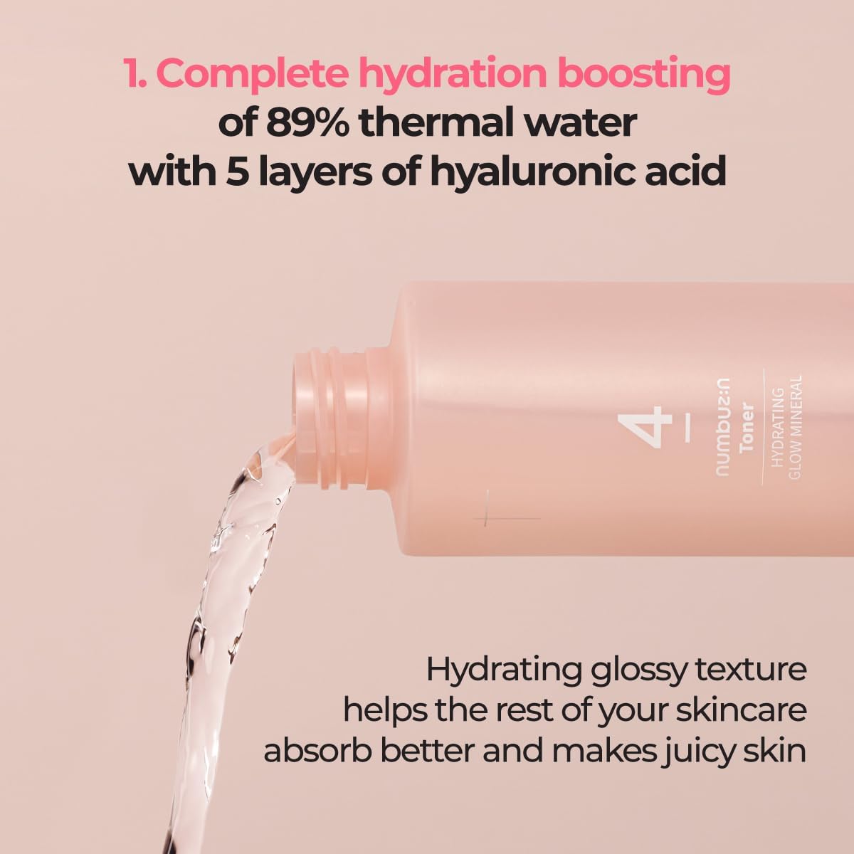 Numbuzin Hydrating Glow Mineral Toner with Thermal Water & Hyaluronic Acid - 6.76 fl.oz - Image 2