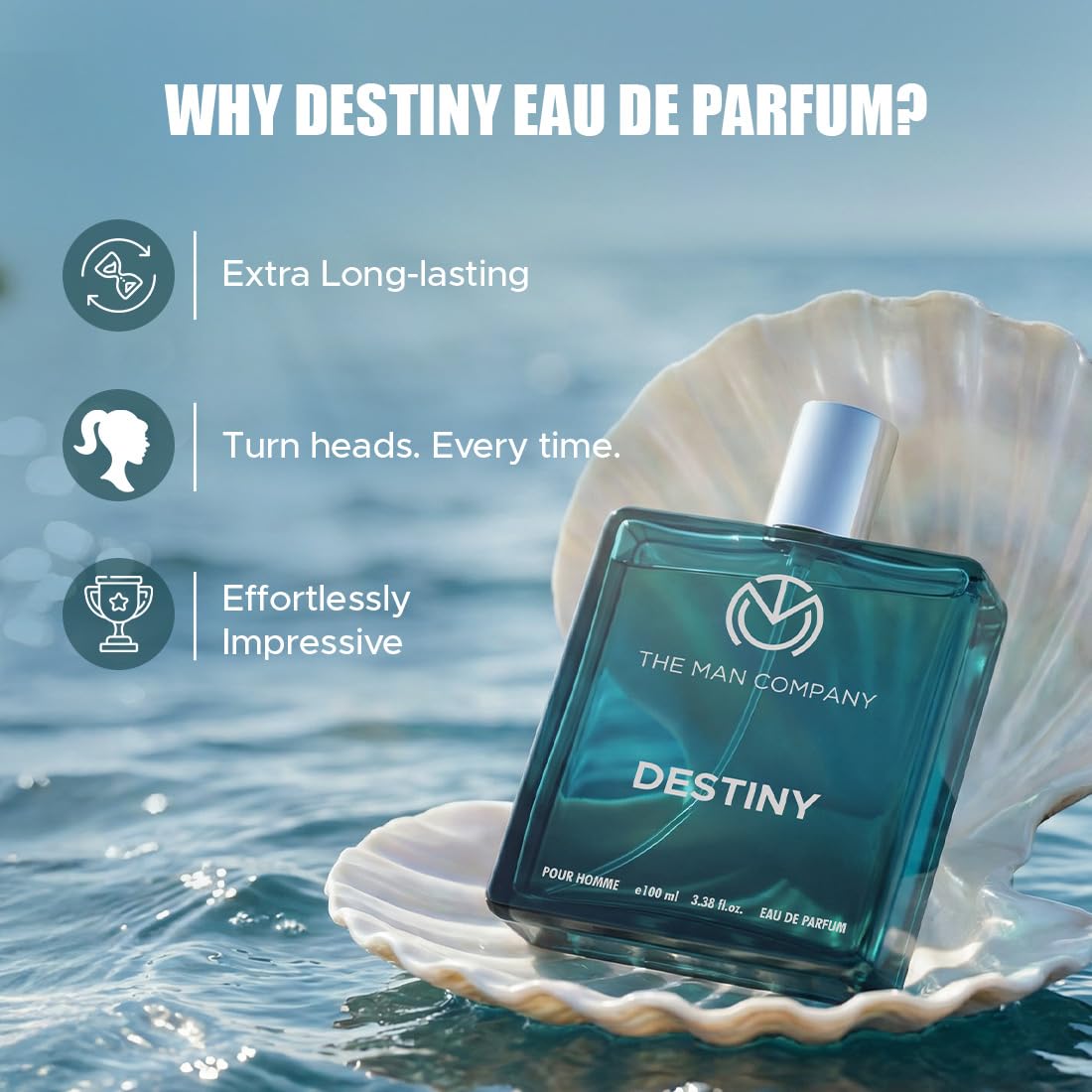 The Man Company Destiny Eau de Parfum - Long Lasting Fragrance for Men - 100ml - Image 4