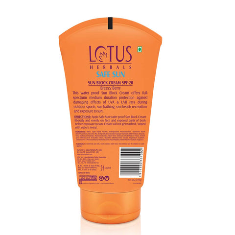 Lotus Herbal Safe Sun Daily Multi-function Sun Block Pa Spf 70 - 60 Gms