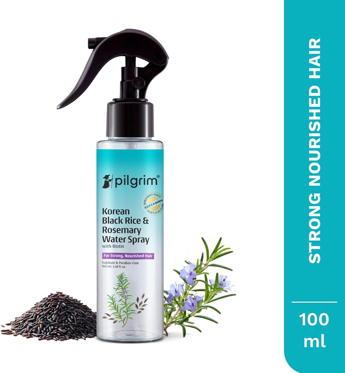 Pilgrim Hair Treatment Spray with Rosemary & Biotin - 100ml - Image 2