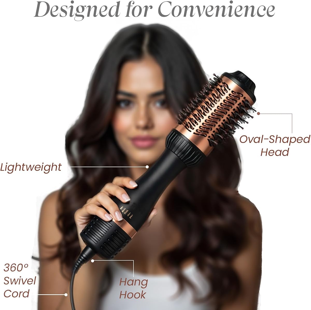 UrbanYog MakeMeeBold Hot Air Brush - Dual Function Blow Dryer & Straightener - Image 5
