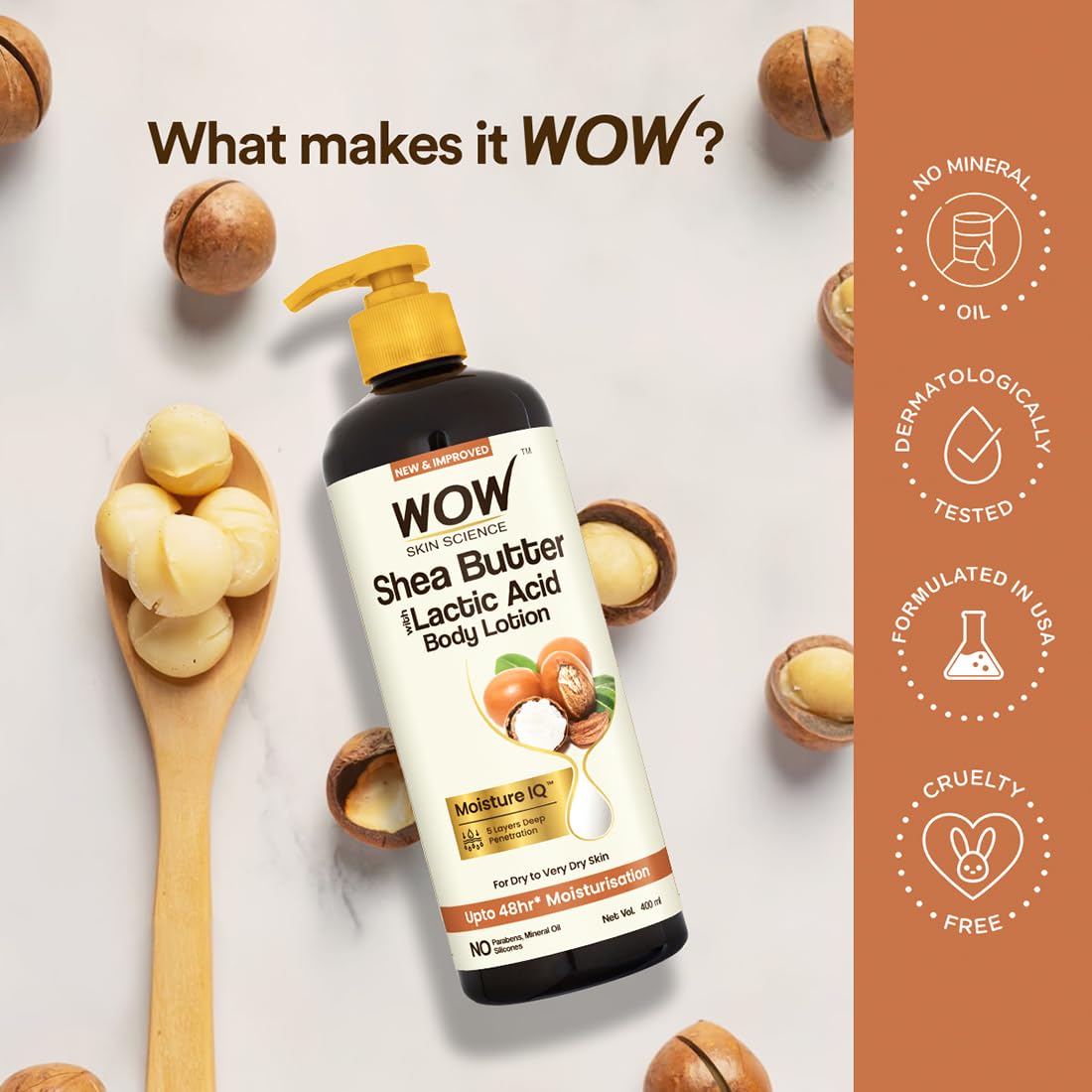 Wow Skin Science Shea & Cocoa Butter Body Lotion - 400 ML - Image 4
