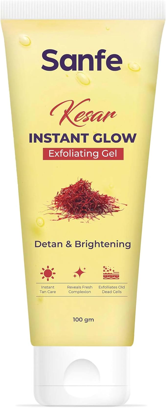 Sanfe Kesar Instant Glow Exfoliating Gel Mask, 100g
